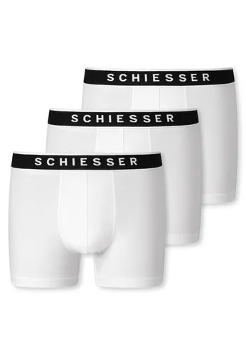Schiesser Herren 3 PACK Boxershorts aus Bio Baumwolle in weiß von Schiesser