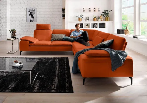 W.SCHILLIG Ecksofa valentinoo, Designsofa, elegant und bequem, L-Form, Set, mit Sitztiefenverstellung, Breite 318 cm