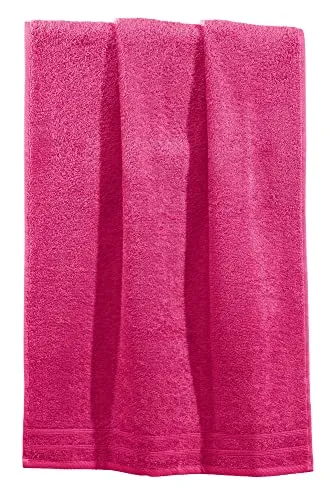 Erwin Müller Duschtuch Heidelberg 100% Baumwolle pink Größe 70x140 cm - saugstark, gut trocknend, kompakt, leichte Qualität - ideal für Sport, Strand, Reisen (weitere Farben)