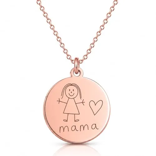 BS Schmuckdesign Personalisierte Kette Damen mit Gravur, Roségold