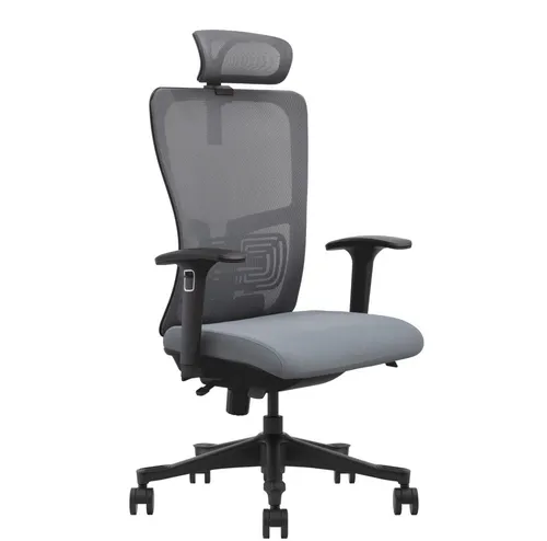 LMG Germany Ergonomischer Bürostuhl SK5-BH-2 mit Kopfstütze - Ergonomischer Bürostuhl SK5-BH-2 – ideal für Büro und Homeoffice. Mit verstellbarer Kopfstütze und flexibler Lendenwirbelstütze für optimale Körperhaltung und Komfort während langer Arbeitszeiten.