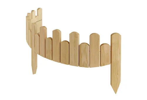 Floranica Palisade Beeteinfassung – Flexible Holzzaun für Garten, 100x15 cm, Natur - Gestalten Sie Ihren Garten mit der flexiblen Beeteinfassung von Floranica! Ideal für Blumenbeete und Rasenränder, bietet sie Stabilität und natürliche Schönheit. Einfach zu installieren und anpassbar für jede Gartengestaltung.