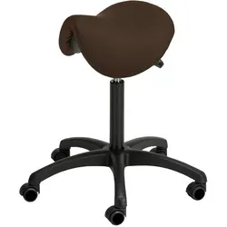 Sattelhocker Standard mit Polster und Rollen, Braun in braun von Sport-Tec