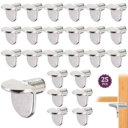 Stück Regalbodenträger L Form, 5mm Metall Bodenträger Einlegeboden Halter Regalträger Schrank Stützen Bodenträger für Einlegeböden Schränke Küchenschrank Bücherregal (Silber) 25