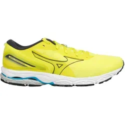 Mizuno Wave Prodigy 5 Neutralschuh Herren - gelb, dunkelblau, Größe 46 - Vielseitiger Trainingsschuh für Herren mit innovativer Parallel Wave-Technologie, die Stabilität und Dämpfung vereint. Hohe Atmungsaktivität und flexible Passform sorgen für ein angenehmes Lauferlebnis auf langen Strecken.