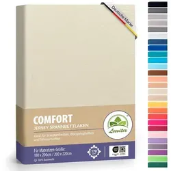 leevitex® Premium Spannbettlaken 180x200-200x220 cm in weiß von Leevitex