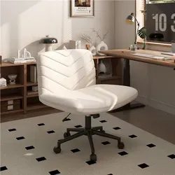 Yaheetech Bürostuhl mit breitem Sitz, ergonomischer Schreibtischstuhl Drehstuhl mit Rückenlehn, höhenverstellbar, Beige - Beige