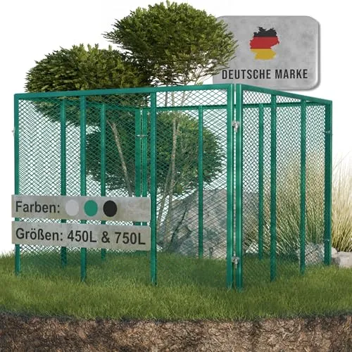 Heimfleiss® Komposter Garten Metall 100x100x75 cm von Heimfleiss