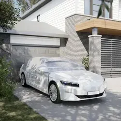 vidaXL Autoabdeckung Halbgarage mit Gummibändern