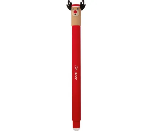 Eberhard Faber Radierbarer Gelschreiber mit Rentier-Motiv in blau von Eberhard Faber