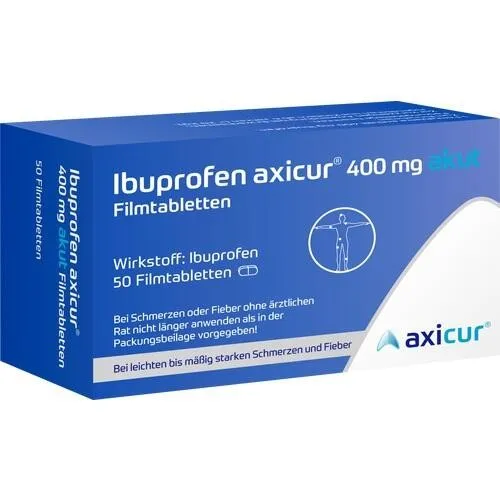 IBUPROFEN axicur 400 mg akut Filmtabletten 50 St. PZN 18379508