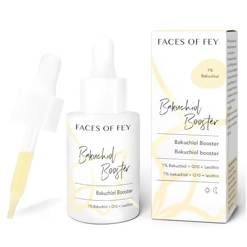 Bakuchiol Serum - Anti Aging Serum Booster - 1% Bakuchiol - natürliche Retinol-Alternative - Q10 & Lecithin - FACES OF FEY Wirkstoffkosmetik - 30ml