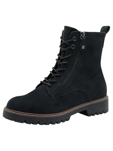 Tamaris Damen Stiefel blau 37 - Wanderschuhe mit modernem Kurzschaft, Memory-Foam Fußbett für individuellen Komfort und robustem Halt, ideal für Herbst- und Winterabenteuer.