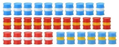 Kibri H0 39386 Deko-Set Benzinfässer, 32 Stück (Bausatz) von Kibri