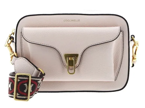 COCCINELLE Umhängetasche Beat Soft Ribb rosa - Handtaschen aus 100% Rindsleder, abnehmbarer und verstellbarer Schulterriemen für optimalen Tragekomfort.
