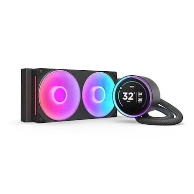NZXT Kraken Elite 240 RGB - AIO CPU-Flüssigkeitskühler mit 240mm Radiator, 2,72 Zoll IPS-LCD und anpassbarem RGB für optimale Kühlung und individuelles Design