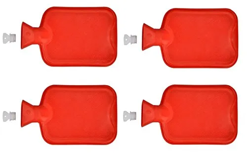 4x Wärmflasche aus Gummi 2 Liter Wärmeflasche Wärmekissen Wärme Flasche Bettflasche