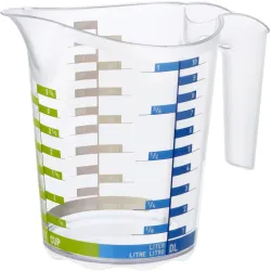 Rotho Kunststoff AG Rotho DOMINO Messbecher, Aus Kunststoff, transparent, Füllmenge: 1000 ml 1750610379