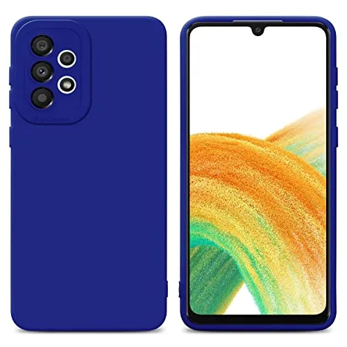 Cadorabo Hülle kompatibel mit Samsung Galaxy A52 (4G 5G) A52s Schutzhülle TPU Silikon Case Liquid Design mit Kameraschutz Slim Kratzfest Gummi Case Hülle für Galaxy A52 (4G 5G) A52s in Blau
