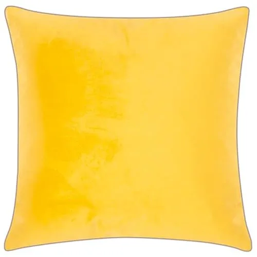 PAD Dekoobjekt Kissenhülle Samt Elegance Gelb (50x50cm) - Deko-Objekte: Hochwertige Samt Kissenhülle in strahlendem Gelb, perfekt für stilvolle Akzente in Ihrem Wohnraum.