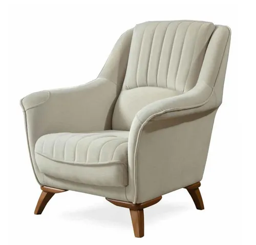 Eleganter Relaxsessel im Art déco Stil – Weißer Polstersessel für Wohnzimmer - Produktart: Relaxsessel, Farbe: Weiß, stilvolles Design für gemütliche Stunden, ideal für Wohnzimmer. Maße: ca. 85 x 90 x 100 cm, mit hochwertiger Polsterung für hohen Sitzkomfort.