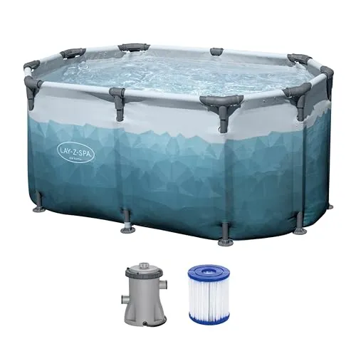 BESTWAY Eisbad Badewanne Eistonne 431 Liter mit Filterpumpe - Badewanne für erfrischende Eisbad-Erlebnisse, ideal für Wellness und Regeneration, mit 431 Litern Kapazität und praktischer Filterpumpe.