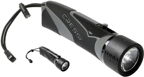 CRESSI Lumia+ Tauchlampe – 300 Lumen Unterwasserlampe - Tauchleuchten für bis zu 75 m Tiefe, PX-8 Schutzklasse, ideal für professionelle Taucher und Wassersport-Enthusiasten.