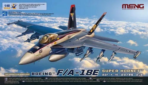 Meng-Model LS-012 - 1:48 Boeing F/A-18E Super Hornet - Bausatz - Flugzeuge, unmontierter 1:48 Bausatz aus hochwertigem Kunststoff für echte Modellbau-Enthusiasten.