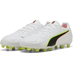 PUMA Herren Fußball-Rasenschuhe KING 20 MATCH FG/AG – Optimaler Komfort - Zeitloser Fußballschuh mit TOTALTOUCH+ Obermaterial für herausragendes Ballgefühl. Slip-on-Konstruktion und leichte Laufsohle bieten perfekten Halt und Kontrolle auf festen Böden und Kunstrasen.