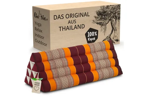 livasia Keilkissen Dreieckskissen 80 cm breit (Classic) in orange von livasia