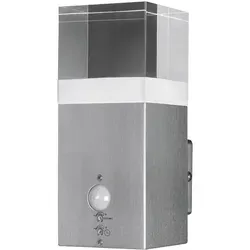 LEDVANCE LED Wandleuchte mit Bewegungsmelder - Wandleuchte in Kristalloptik für Außen, warmweißes Licht (3000K), energieeffizient und ideal für Sicherheit und Stil im Außenbereich.