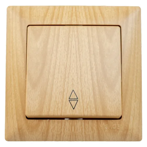 Gunsan Visage Wechseshalter  Rahmen + Unterputz-Einsatz + Abdeckung Holz