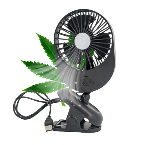 USB Mini Grow Ventilator mit Clip - Luftventilation & -extraktion, leiser Betrieb und verstellbarer Neigungswinkel für optimale Luftzirkulation in Ihrem Grow-Zelt.