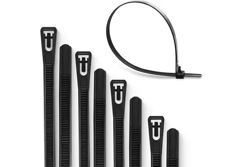 LuxusKollektion Kabelbinder Kabelbinder wiederverwendbar 100 Stück UV 250mm x 7.6mm Schwarz