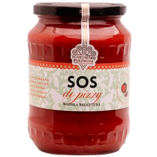 SCHRONISKO BUKOWINA Pizzasauce 700 ml – mit Pelati-Tomaten & Paprika | Nach italienischer Art, im Glas – würzig und vielseitig für Pizza, Pasta, Fladenbrot und herzhafte Ofengerichte