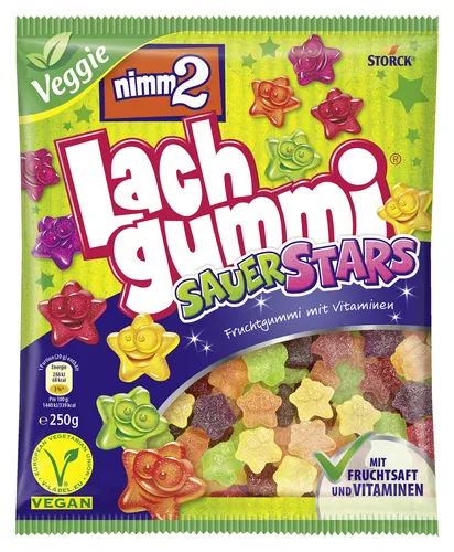 nimm2 Lachgummi Sauer Stars 250g