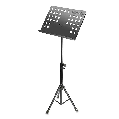 Gravity NS 411 Notenständer - Instrumentenzubehör, stabil und leicht mit höhenverstellbarer Funktion von 66 - 120 cm für optimalen Komfort beim Musizieren.