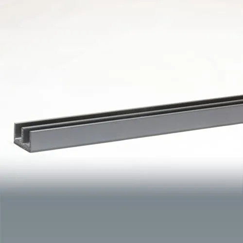 Glasführungsprofil Silber 4 mm - 150 cm unten