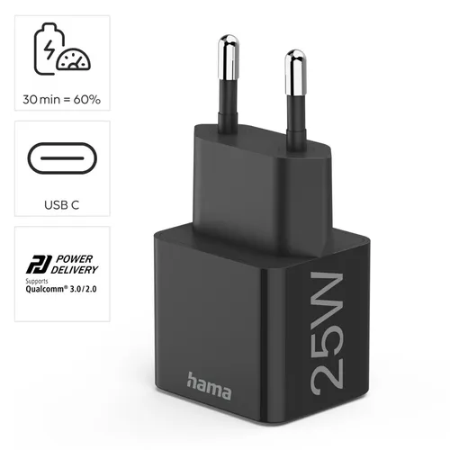Produktbild Hama Schnellladegerät USB-C PD 25W