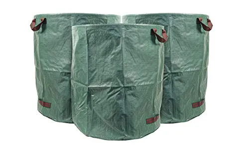 mgc24 Gartensack 3 x 272l Laubsack Gartenabfallsack Rasensack, stabil, faltbar, aus robustem Polypropylen Gewebe 150 g/m²