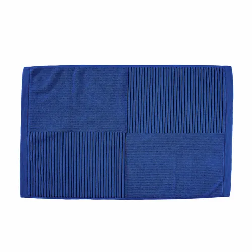 Zone Denmark Classic Badematte - Rutschfester Badteppich aus 100% Baumwolle, waschbar bei 60 °C und ideal für ein stilvolles Badezimmer in Indigo Blue.