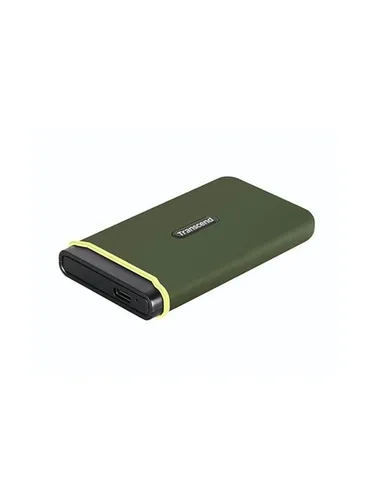 Transcend ESD380C - Externe SSD 2TB, tragbar mit USB 3,2 Gen 2x2, robustes Military Green Design für maximale Mobilität
