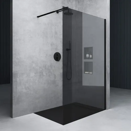 Mai & Mai Duschwand - Elegante Duschabtrennung aus 8mm ESG-Sicherheitsglas - Moderne Duschwände, 8mm ESG-Sicherheitsglas mit NANO-Beschichtung für einfachen Wasserabfluss und einfache Montage. Flexibler Wandabstand von 70-120cm.