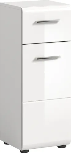 Hochschrank >Ice< in Weiß Hochglanz - 30x80x30 cm - Stylischer Badezimmer Hochschrank in elegantem Weiß Hochglanz. Mit seinen kompakten Abmessungen von 30x80x30 cm optimiert er den Stauraum für Ihre Badutensilien und verleiht Ihrem Raum einen modernen Look.