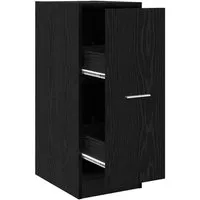 vidaXL Apothekerschrank Schwarz Eiche 30x41x77,5 cm