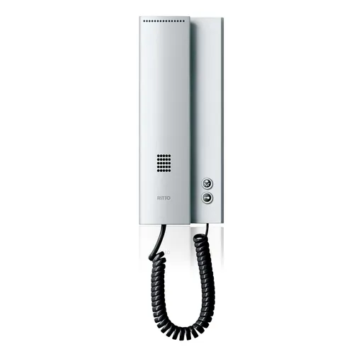 Ritto TwinBus Wohntelefon (silber) - Flaches Design mit optischer Rufanzeige, ideal für TwinBus Türsprechanlagen und individuelle Rufunterscheidung