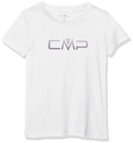 CMP Mädchen T-shirt, Bianco, 98, 39T5675P
