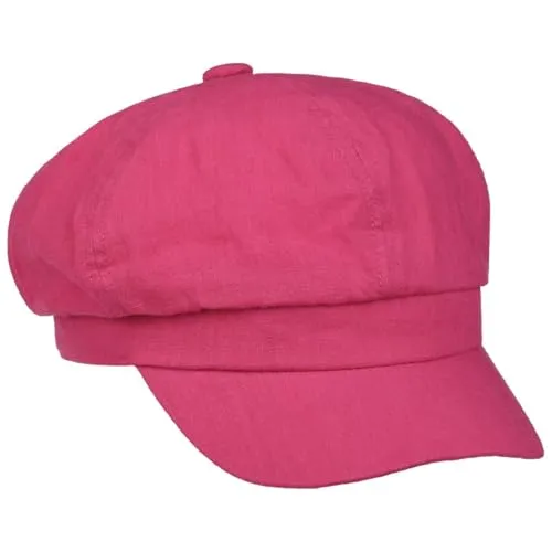 Lipodo Lincott Ballonmütze Sommercap Sonnencap Schirmmütze Newsboy Cap Schildmütze Leinencap Damen - mit Schirm, Schirm Frühling-Sommer Sommer - S (55-56 cm) pink
