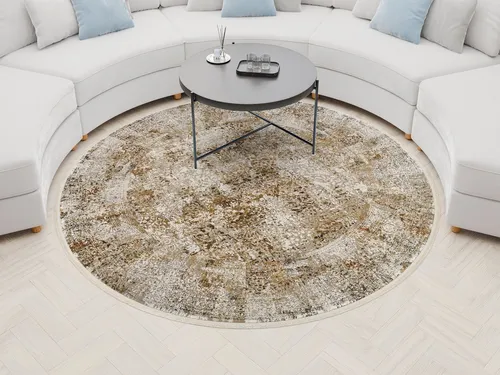 meinTeppich Teppich Ø 240 cm - Beige aus Synthetischen Fasern - Hochwertiger Wohnteppich in Beige, Ø 240 cm, aus langlebigen synthetischen Fasern. Ideal für ein gemütliches Zuhause. Jetzt 10€ Willkommens-Gutschein bei Newsletter-Anmeldung sichern!