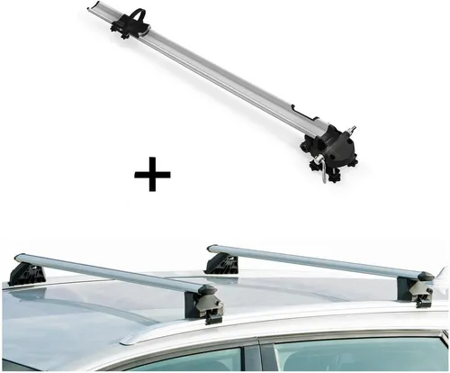 Fahrradträger Bike Pro + Relingträger CRV107A für Fiat 500 X ab 2015